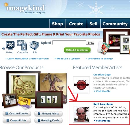 feature7 Kent Lorentzen featured artist at Imagekind